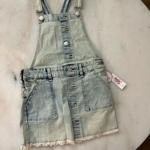 justice girls size 10 overall skirt with built in shorts